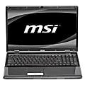 MSI™ A6200-021US 15.6" Widescreen Notebook Computer With Intel® Core™ i5-430M Processor With Turbo Boost Technology