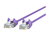 Belkin Slim - Patch cable - RJ-45 (M) to RJ-45 (M) - 4.57 m - UTP - CAT 6 - molded, snagless - purple 1 thumbnail image