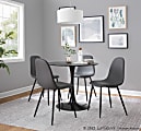 LumiSource Pebble Modern Table, 29-3/4”H x 36-1/4”W x 36-1/4”D, Black/Black Marble 1 thumbnail image