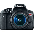Canon EOS Rebel T6i 24.2 Megapixel Digital SLR Camera With Lens, Black
