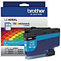 Brother® Genuine LC406XLC High-Yield Cyan INKvestment Tank Ink Cartridge