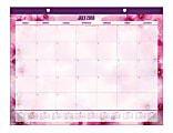 Office Depot® Brand Large Monthly Academic Desk Pad Calendar, 22" x 17", Tropical Palm, July 2018 to June 2019 1 thumbnail image