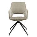 Eurostyle Darcie Faux Leather/Fabric Armchair, Light Taupe/Black