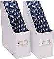 Snap-N-Store Kid’s Magazine File Storage Boxes, 12-1/4”H x 3-15/16”W x 9-3/4”D, White/Unicorn, Pack Of 2 Boxes
