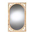bali & pari Isley Rectangle Accent Wall Mirror, 48”H x 29-1/2”W x 1-1/4”D, Natural Brown