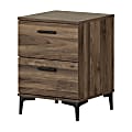 South Shore Slendel Rectangular Side Table, 23-1/2”H x 16-3/4”W x 17”D, Natural Walnut 1 thumbnail image