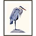 Amanti Art Heron Study II by Melissa Wang Wood Framed Wall Art Print, 41”H x 33”W, Gray