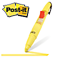 Post-it® Flag Plus Highlighter With Two 50-Pack Flag Refills, fluorescent yellow 1 thumbnail image