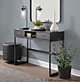 LumiSource Franklin Contemporary Console Table, 32”H x 43-1/2”W x 15-1/2”D, Black