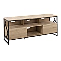 LumiSource Folia Contemporary TV Stand For 60" TVs, 24”H x 58-3/4”W x 16-1/4”D, Natural/Black