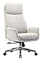Realspace® Modern Comfort Pizana Bouclé Fabric High-Back Executive Office Chair, Light Sand/Brushed Nickel, BIFMA Compliant 1 thumbnail image