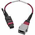 Eaton Tripp Lite Series MTP/MPO Parallel Optics Base-8 Migration Fiber Adapter, Polarity A to B, 12 Fiber, 40GB/100GB, OM4 M/F, Magenta, 8 in. 1 thumbnail image