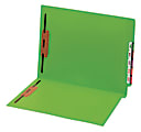 Office Depot® End Tab Fastener Folders With 2 Fasteners, Letter Size (8-1/2" x 11"), 2" Expansion, Green, Pack Of 25