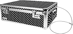 Vaultz Storage Chest, 7”H x 7”W x 19”D, Black/White