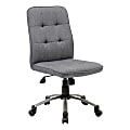 Boss Modern Fabric Mid-Back Task Chair, Slate Gray/Pewter