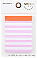 Noted by Post-it Mini List Notes, 2.9 in. x 4 in. Purple And White-Striped With a Red And White-Striped Top Border