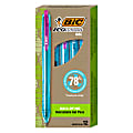 BIC® Ecolutions Ocean-Bound Retractable Gel Pens, Pack Of 12 Pens, Medium Point, 0.7 mm,  78% Recycled, Clear Barrel, Assorted Ink Colors 1 thumbnail image