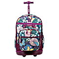 J World New York Kid's Duo Rolling Backpack With Lunch Box, Secret Garden