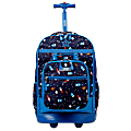 J World New York Kid's Duo Rolling Backpack With Lunch Box, Spaceship
