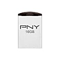 PNY MicroMetal Attaché USB 2.0 Flash Drive, 16GB
