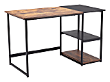 Zuo Modern Ukraine 48"W Writing Desk, Vintage Brown/Black