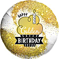 Amscan Birthday Foil Balloon, 18", Golden Holographic 1 thumbnail image