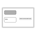 ComplyRight® Double-Window Tax Form Envelopes For Laser And Continuous 1099 Forms, 5-5/8" x 9", Self-Seal, White, Pack Of 50 Envelopes