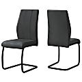 Monarch Specialties Sebastian Dining Chairs, , Gray/Black, Set Of 2