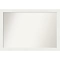 Amanti Art Narrow Non-Beveled Rectangle Framed Bathroom Wall Mirror, 27-1/2” x 39-1/2”, Vanity White