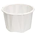 Genpak® Squat Pleated Paper Portion Cups, 1.25 Oz, White, 250 Cups Per Bag, Carton Of 20 Bags 1 thumbnail image