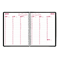 Brownline® Duraflex Weekly Planner, Poly Cover, 8 1/2" x 11", 50% Recycled, Black, January–December 2016