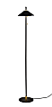 Adesso Kaden LED Floor Lamp, 54”H, Brass Shade/Black Base