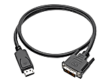 Tripp Lite DisplayPort to DVI Adapter Cable, 3', Black