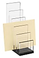 Realspace® Black Acrylic 5-Compartment Desk Sorter, Letter Size