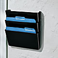 Office Depot® Brand Single Wall Pockets, Letter Size, Black, Pack Of 3 1 thumbnail image