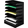 Buddy Horizontal Desktop Organizers - 7 Tier(s) - Desktop - Black - Steel - 1 Each