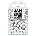 JAM Paper® Colorful Push Pins, 1/2", White