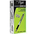 Zebra® Pen Z-Grip® Flight Retractable Pens, Pack Of 12, Bold Point, 1.2 mm, White Barrel, Black Ink