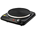 Ovente Electric Kitchen Cast Iron Burner Hot Plate & Compact Cooktop, 3”H x 9”W x 9-3/4”D, Black 1 thumbnail image