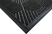 M + A Matting WaterHog Silver Mat, Cleated, 23”H x 35”W, 60% Recycled, Graphite