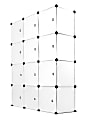 Mount-It! Work-It WI-40 Modular Cube Storage, Large Size, Black, Set Of 12 Cubes