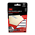 3M™ Permanent Inkjet/Laser Filing Labels, 2/3" x 3 7/16", Dark Blue/White, Pack Of 252 1 thumbnail image