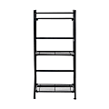 Flipshelf 3-Shelf Narrow Shelf, Black