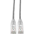 Tripp Lite Cat6 UTP Patch Cable (RJ45) - M/M, Gigabit, Snagless, Molded, Slim, Gray, 3 ft. - First End: 1x R - N201S03GY 1 thumbnail image