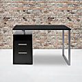 Flash Furniture 47"W Harwood Computer Desk, Dark Ash