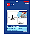 Avery® TrueBlock® Labels With Sure Feed®, 94259-TWMP10, Rectangle, 5" x 8-1/8", Matte White, Pack Of 20 1 thumbnail image