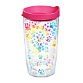 Tervis Project Paws Tumbler With Lid, Tie Dye Paw Heart, 16 Oz, Clear/Fuchsia 1 thumbnail image