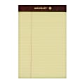 SKILCRAFT® 30% Recycled Perforated Writing Pads, 5" x 8", Yellow, Legal Ruled, Pack Of 12 (AbilityOne 7530-01-356-6726)