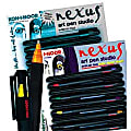 Koh-I-Noor Nexus™ Art Pens, Fine Point, Black Barrel, Assorted Ink, Pack Of 9 1 thumbnail image