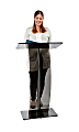 Alpine AdirOffice Slanted Speakers Floor Podium Lectern, 47”H x 26-3/4”W x 12-1/2”D, Black 1 thumbnail image